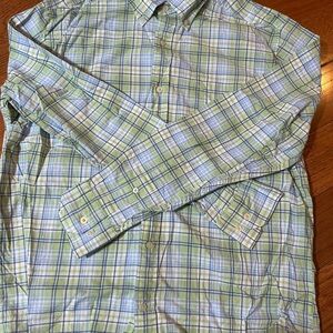 Southern Tide Men's Plaid Button-Down Shirt - Light Green & Light Blue